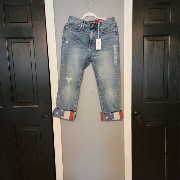 Lucky Brand High Rise Zoe American Flag 10/30 NWT - Picture 1 of 7